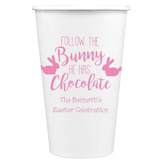 Follow The Bunny Paper Coffee Cups